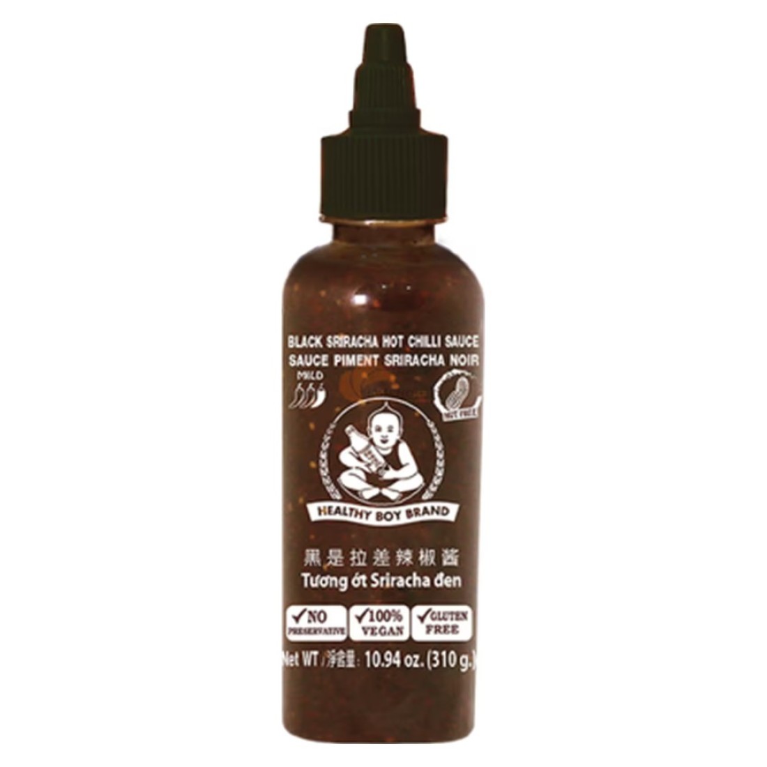 Dek Som Boon Healthy Boy Black Sriracha Hot Chilli Sauce 310g