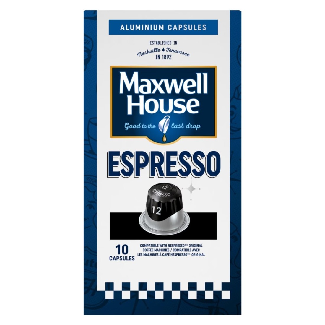 Maxwell House Chocolate Flavour Espresso Coffee Capsules 10 Capsules, 52g