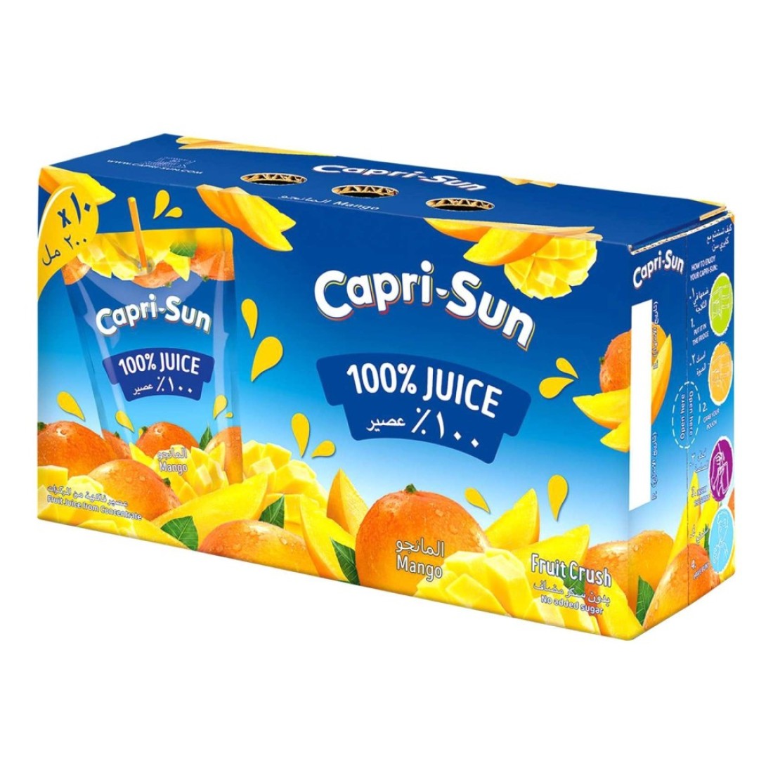 Capri-Sun Fruit Crush 100% Mango Fruit Juice 200ml Pack of 10
