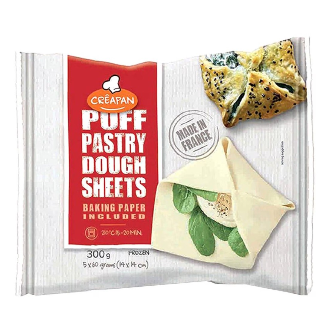 Creapan Puff Pastry Dough Sheets 300g