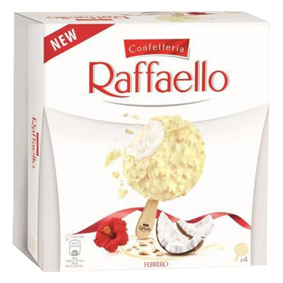 Ferrero Raffaello Coconut And Almond Stick Ice Cream 47g Pack of 4