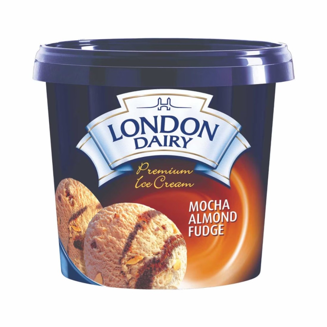 London Dairy Mocha Almond Fudge Ice Cream, 1L