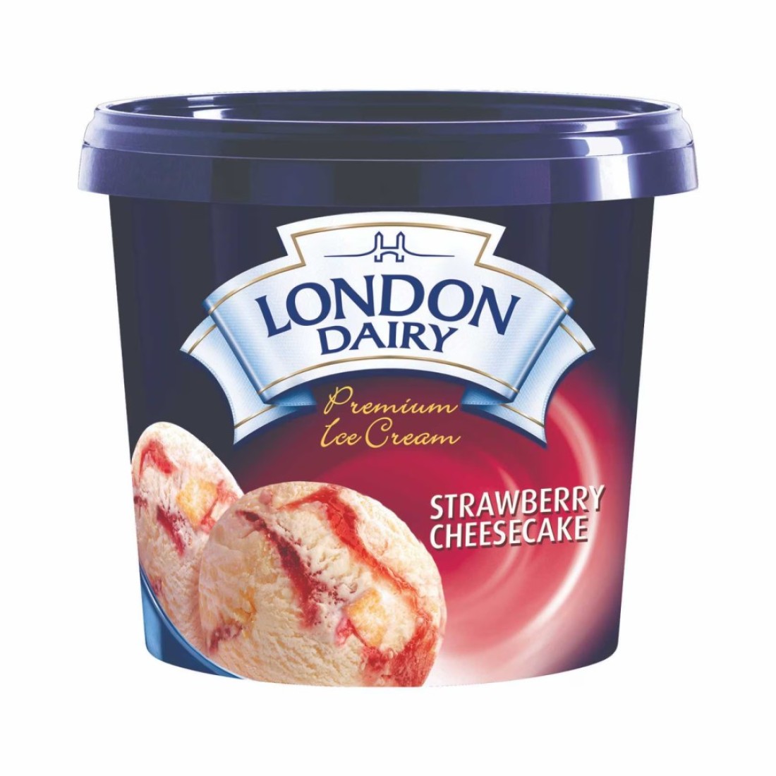 London Dairy Strawberry Cheesecake Ice Cream, 1L