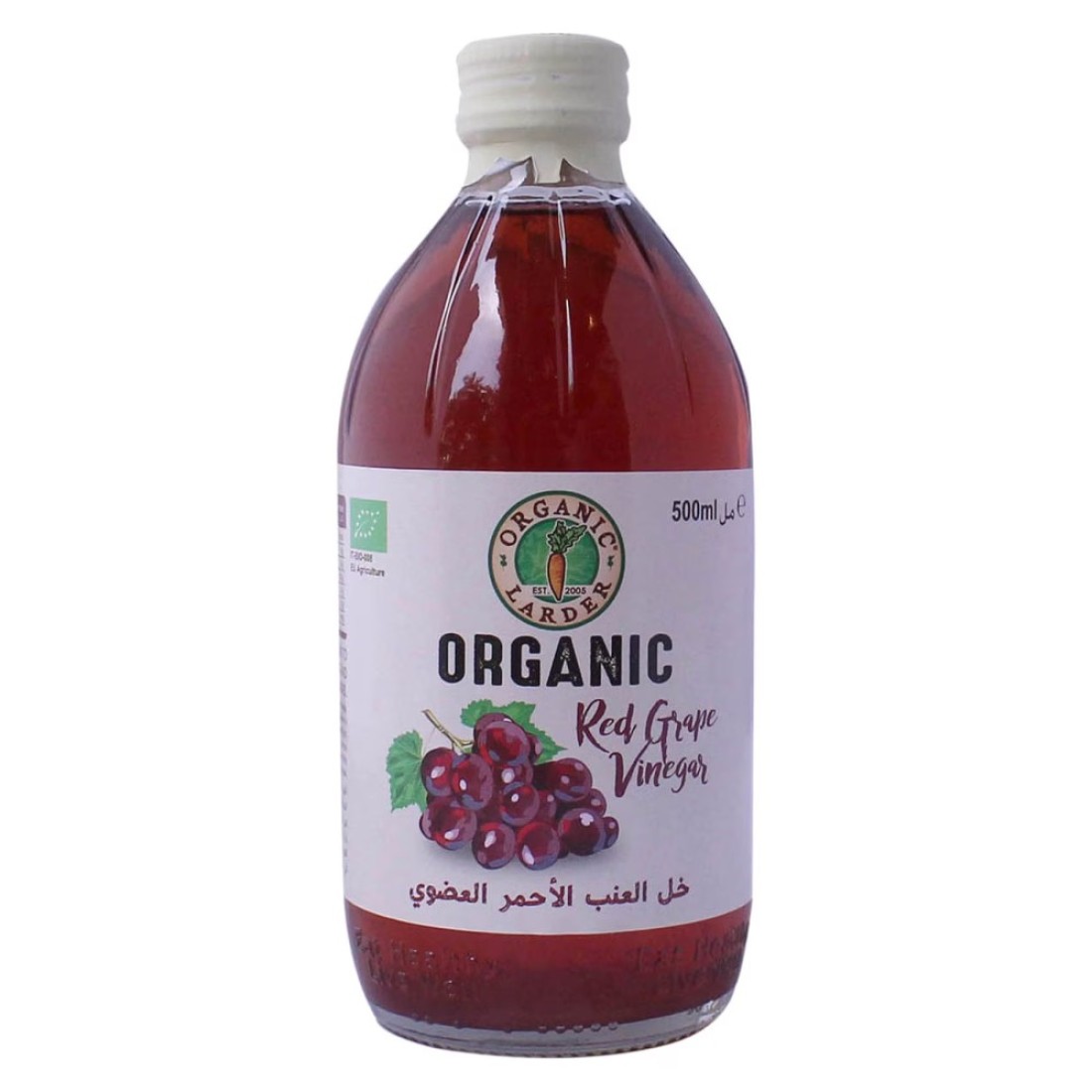 Organic Larder Red Grape Vinegar 500ml