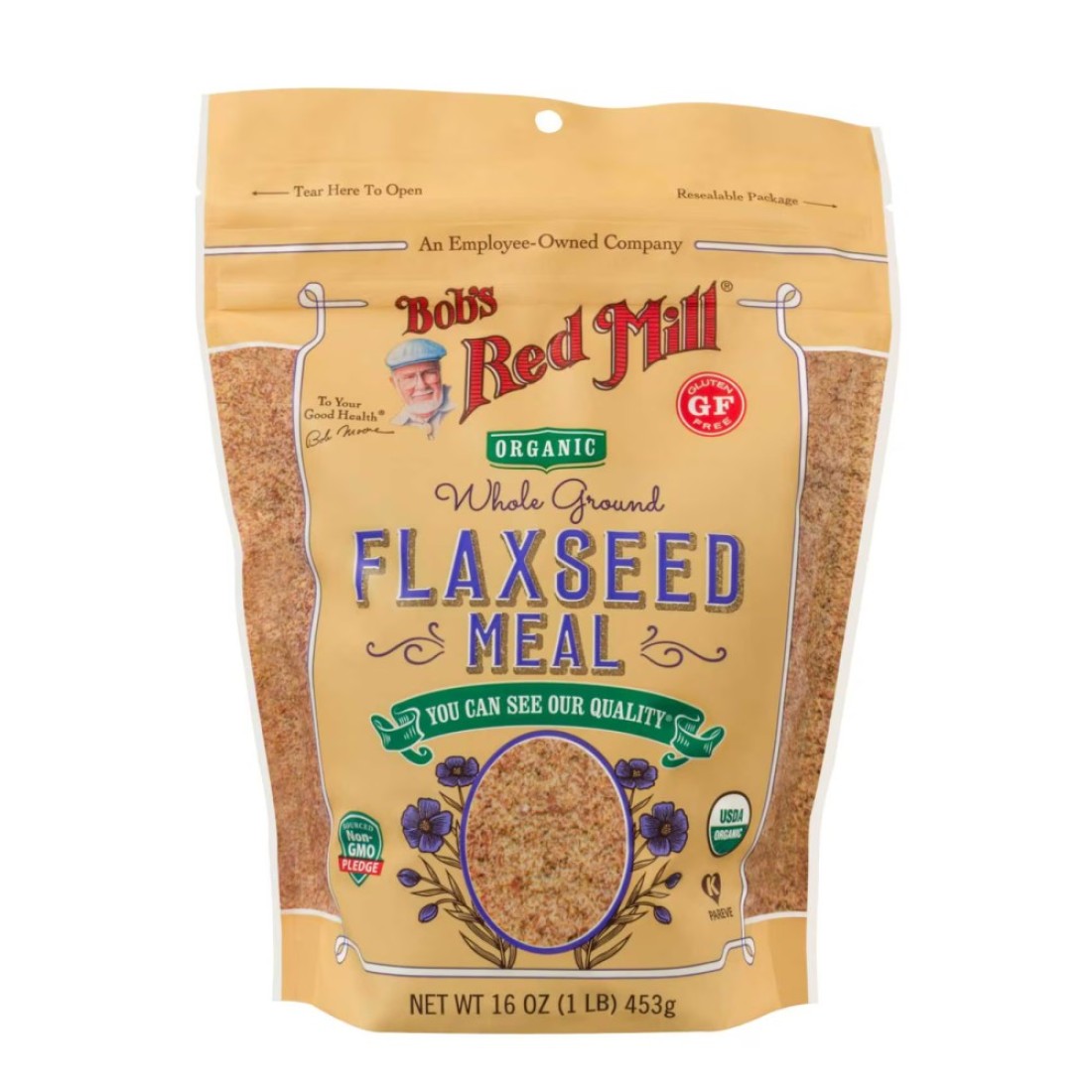 Bob&#39;s Red Mill Gluten Free Non-GMO Organic Whole Ground Flaxseed Meal, 453g