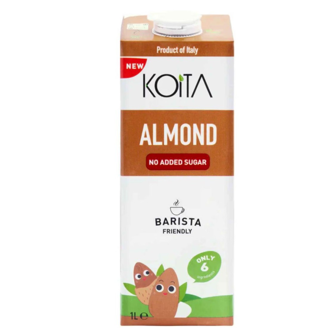 Koita Almond No Added Sugar Milk 100% Plant-Based Dairy &amp; Lactose Free 1L
