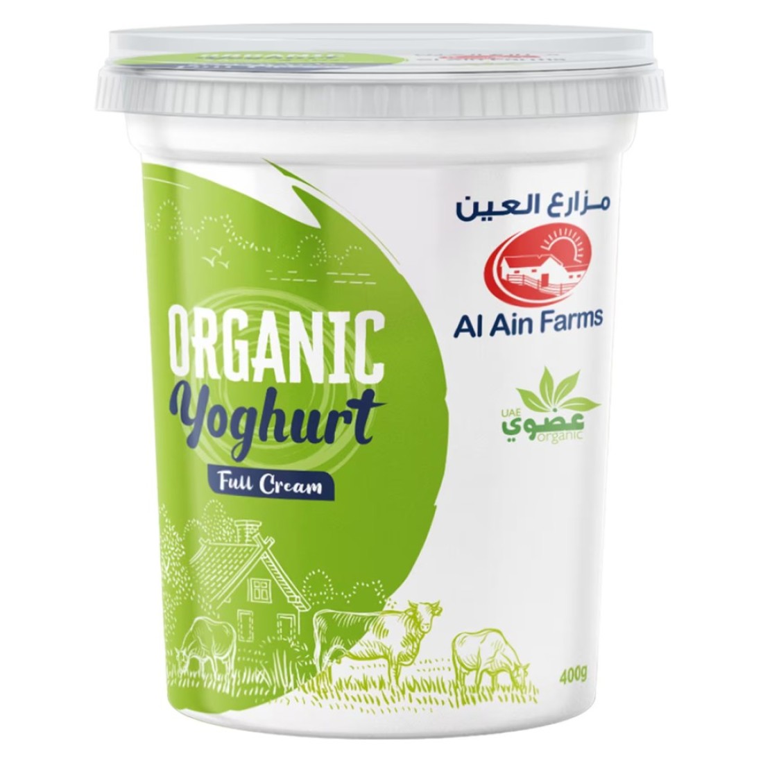 Al Ain Farms Organic Yoghurt Full Cream 400g