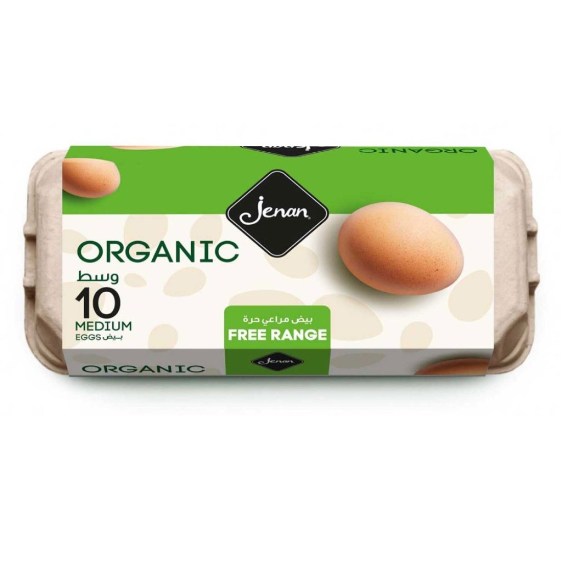 Jenan Organic Free Range Eggs Medium White or Brown 10 PCS