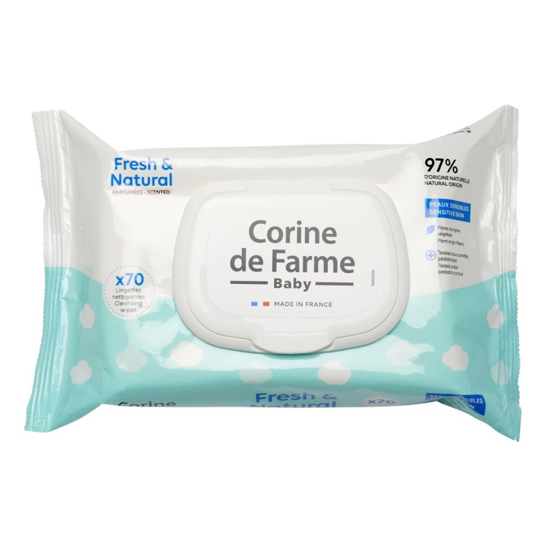 Corine De Farme Baby Fresh And Natural Cleansing Wipes 70 Wipes