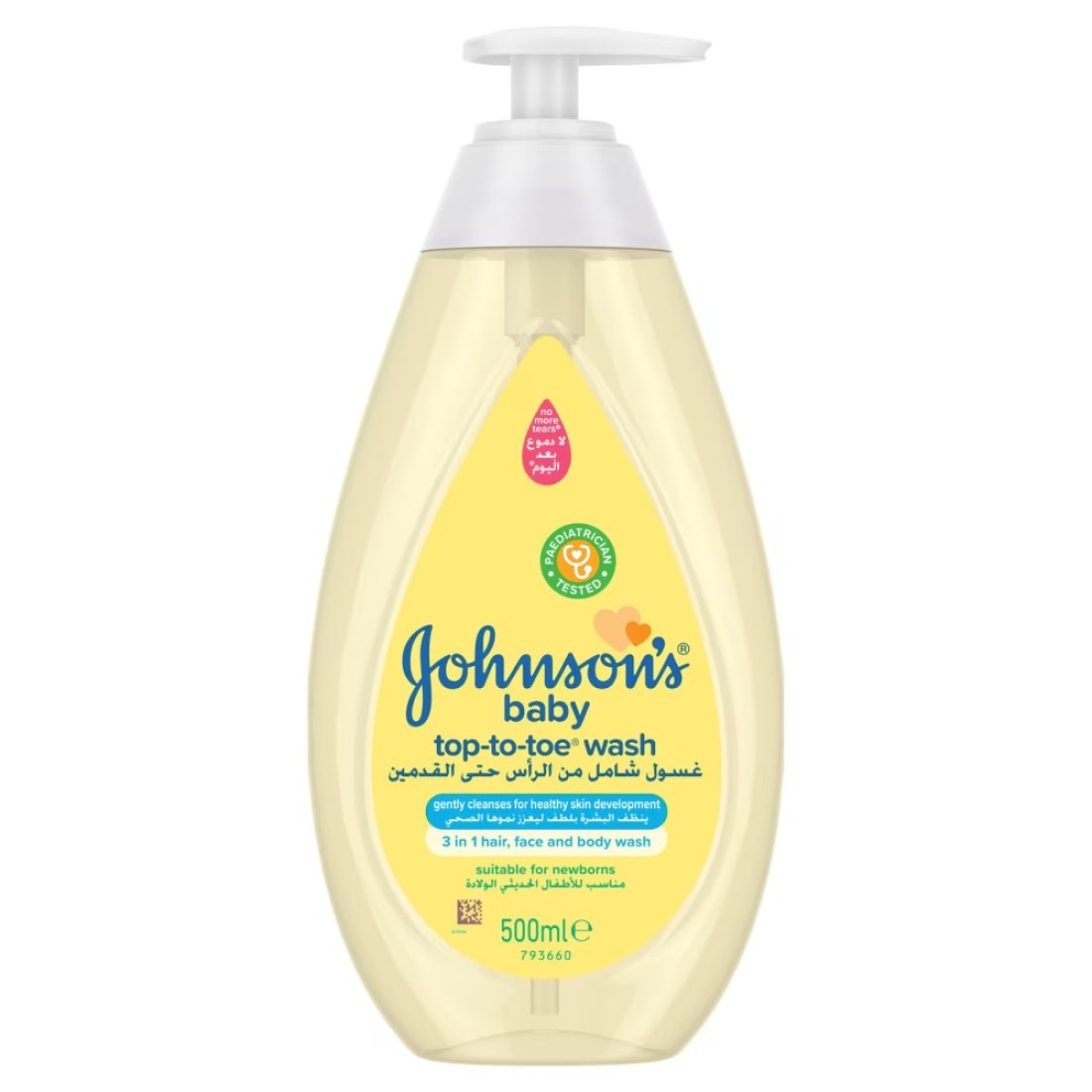 Johnson&#39;s Baby Top-to-Toe Wash gentle 3-in-1 hair, face, body 500ml