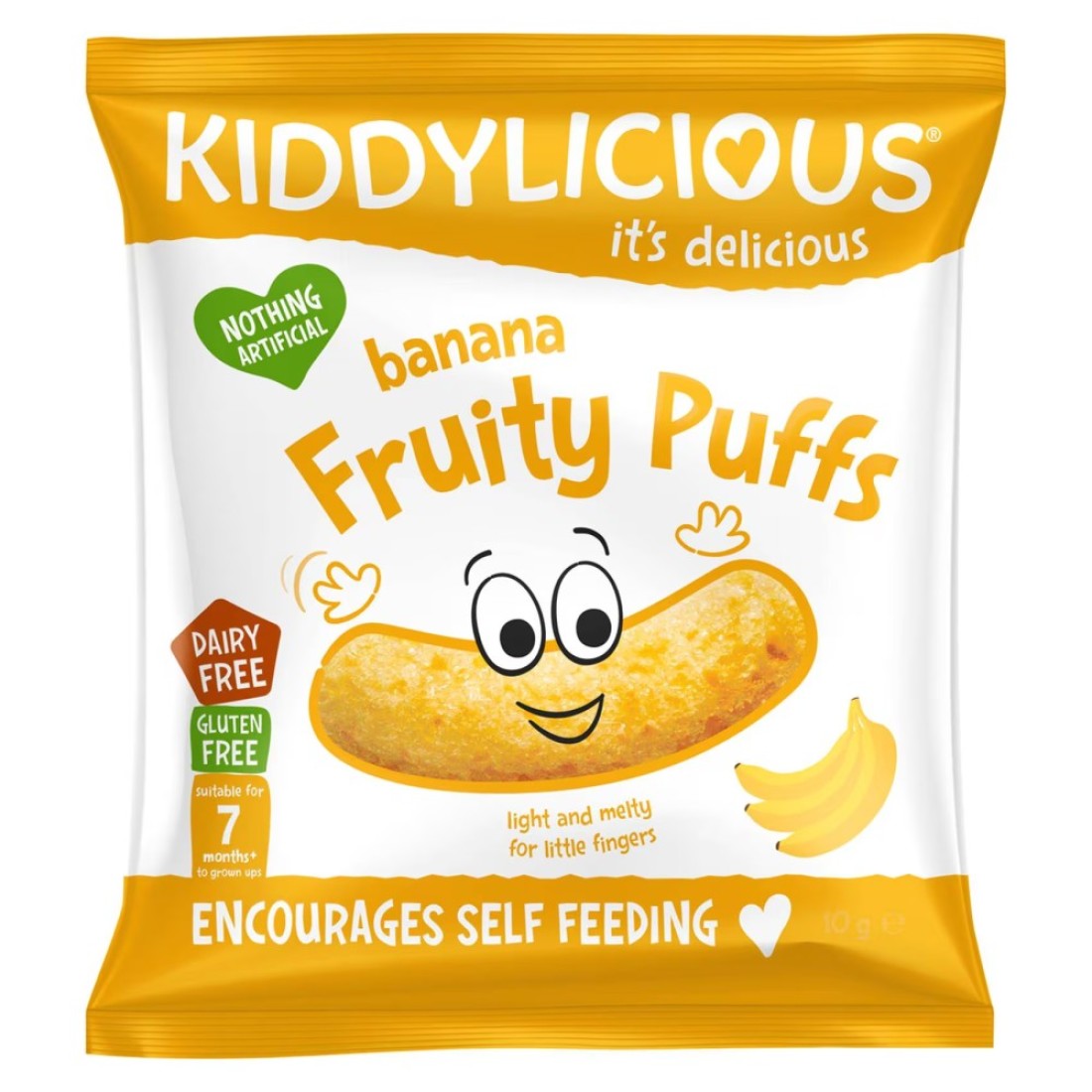 Kiddylicious Banana Fruity Puffs 10g