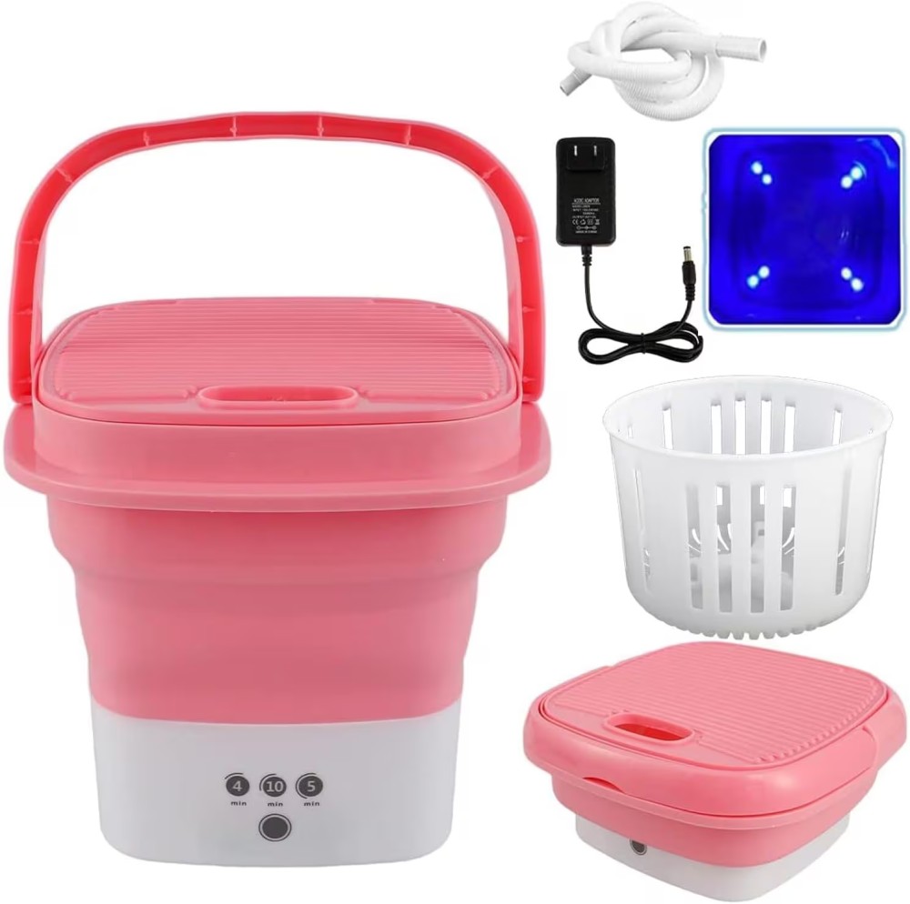 Fitto Portable Washing Machine, 5L Capacity, Compact & Lightweight, Ideal for Small Loads, Travel, Apartments, Dorms, & RV Use – Energy-Efficient and Convenient for On-the-Go Cleaning