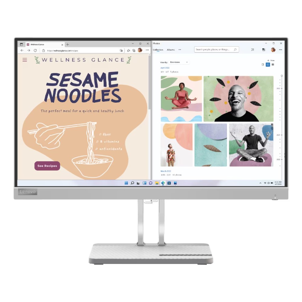 Lenovo L24e-40 23.8-Inch Full HD Flat Monitor Cloud Grey