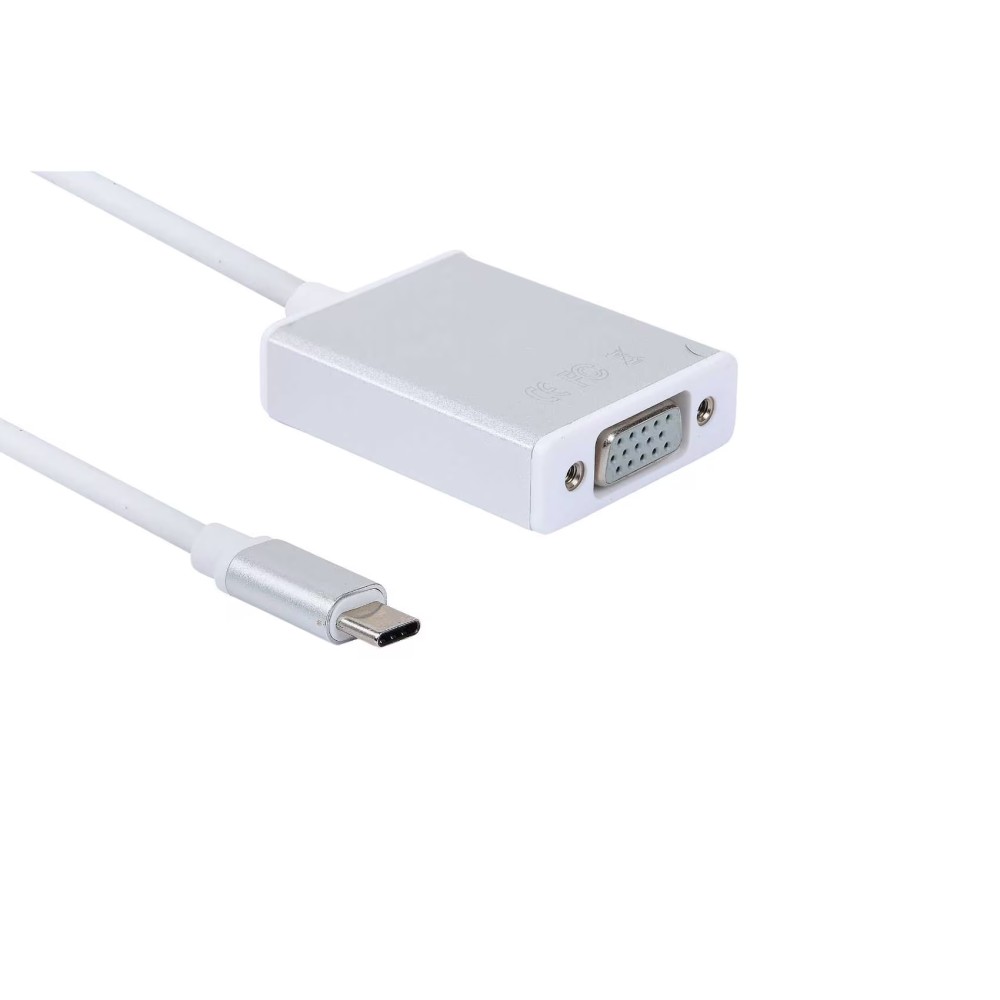 فيرست 1 سلك محول يو آس بي 3.1 نوع سي VGA - أبيض