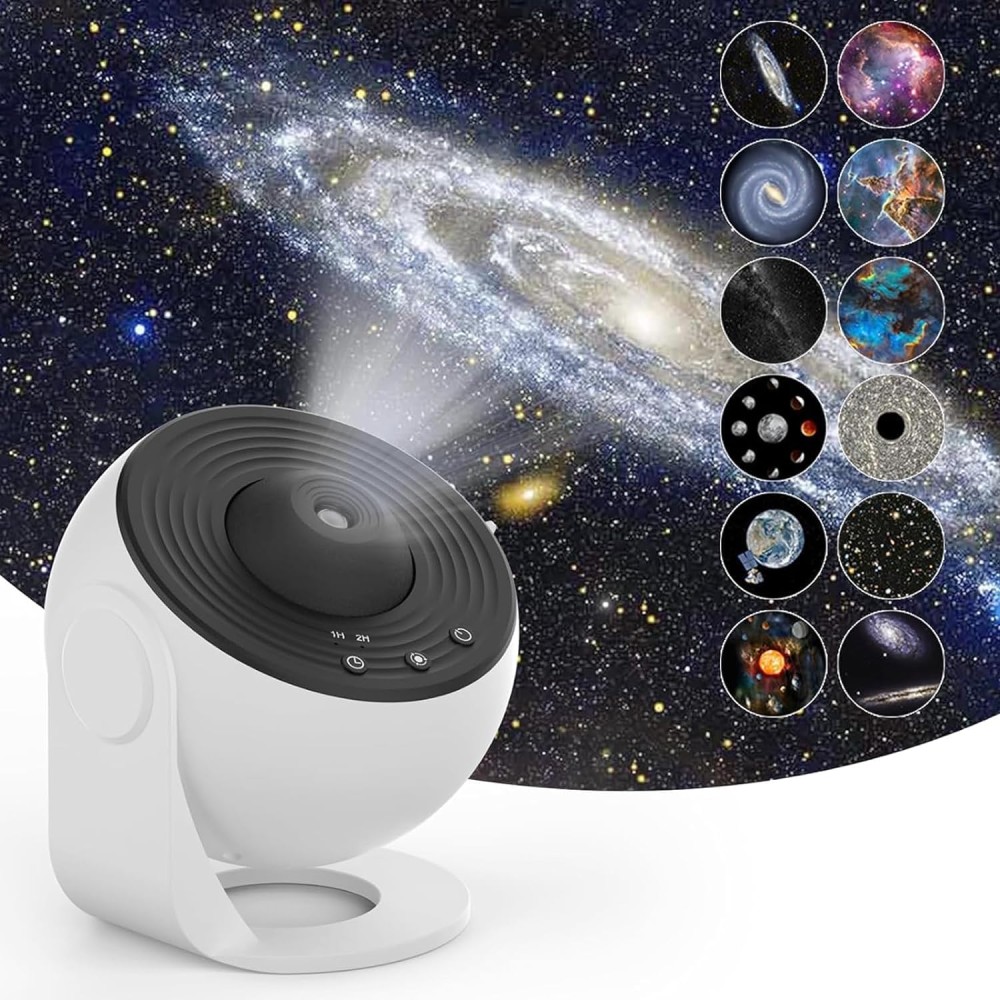 FIPKA Star Projector night light,12 in 1 Planetarium Star Projector Realistic Starry Sky Night Light,360 &deg;Rotation,Timing,Mute Design,Projection Effect for Bedroom