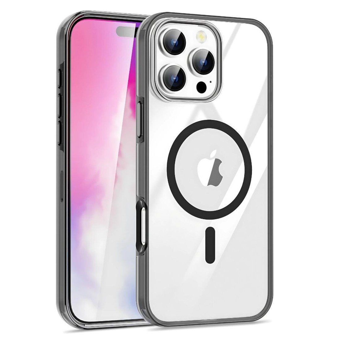 iPhone 16 Pro Clear MagSafe Case, Military-Grade Protection iPhone16 Pro Max Slim Shockproof Strong-Magnet Protective Phone Case, Anti Scratch &amp; Anti Fingerprint Without Lens Frame,Anti Yellowing
