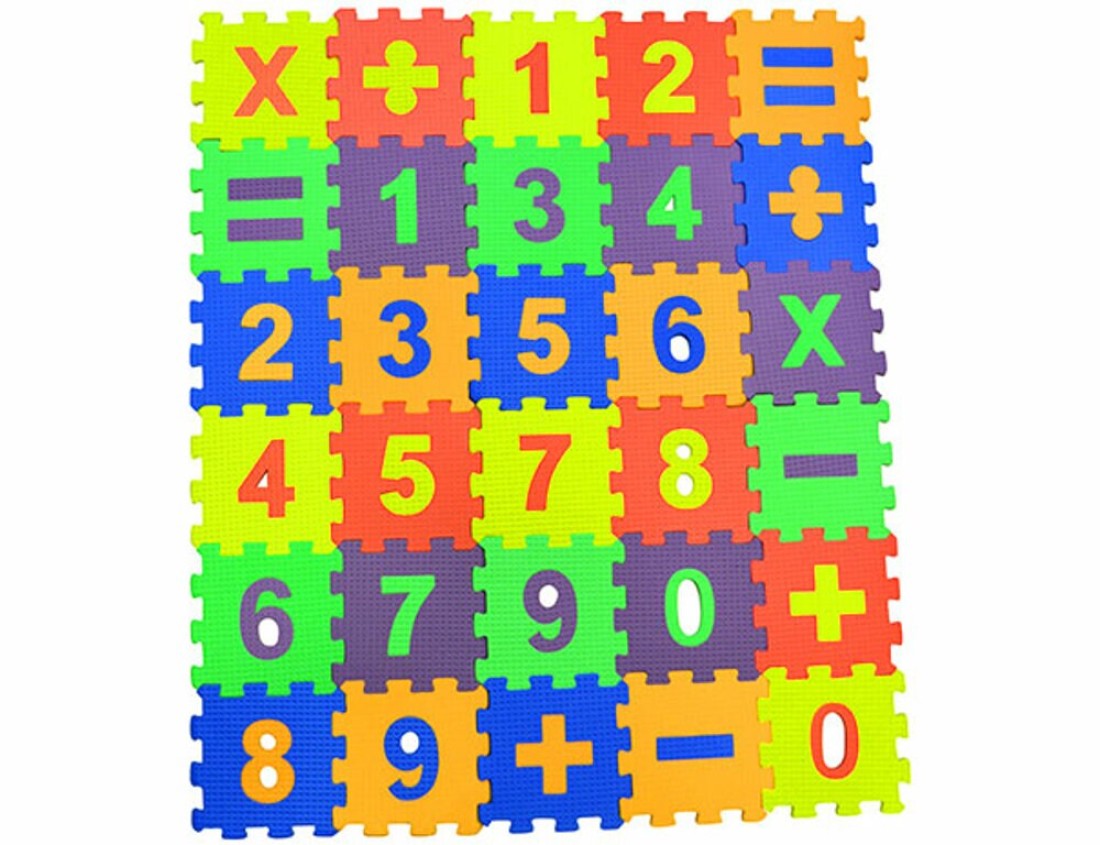 أحجية إيفا من ماتراكس ، رياضيات ، 12 × 12 سم × 7 مم ، 30 قطعة ، خالية من BPA ، آمنة ، تعليمية