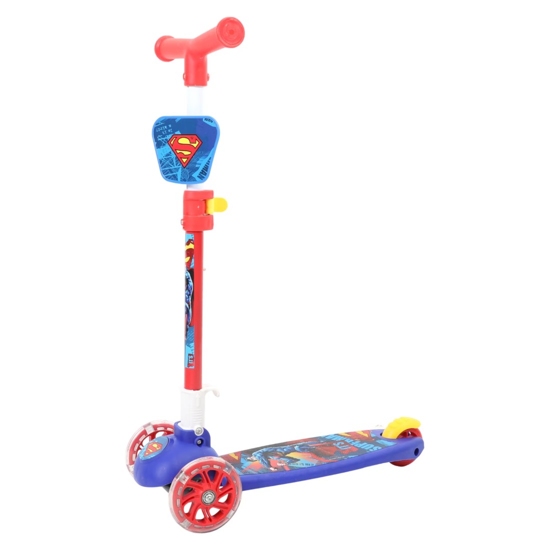 Superman Printed Scooter for Kids Red and Blue 3 Years and above 74x51x14cm