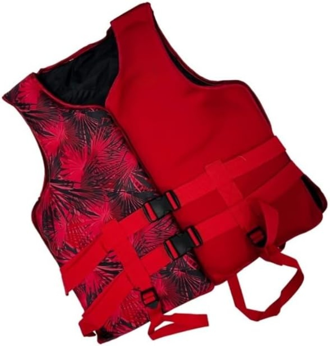 Life Jacket Safety Vests Water Suit Kayak Boating Swimming Surfing Drifting Gear, Size Large, 60 to 75 Kg. - Red