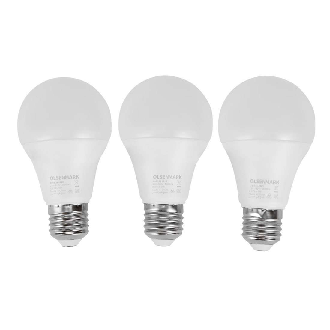 Olsenmark 9 W Energy Saving LED Bulb- OMESL2825 3 Piece Combo, Energy Efficient LED Light with Long 50000 Hours Lifetime White