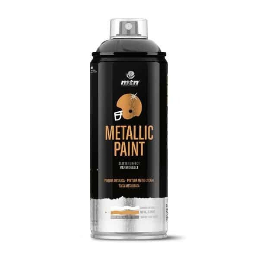 Montana Colors MTN PRO Metallic Paint Black Spray Paint 400ml