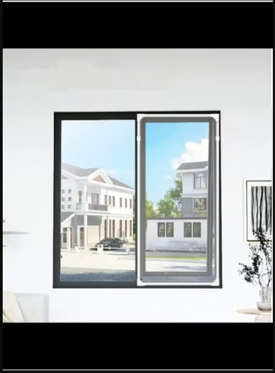Radiotronics Magnetic Self-Adhesive Mosquito Net Removable Screen Window And Door Net Dark Gray Border + White Screen- 130 * 180cm