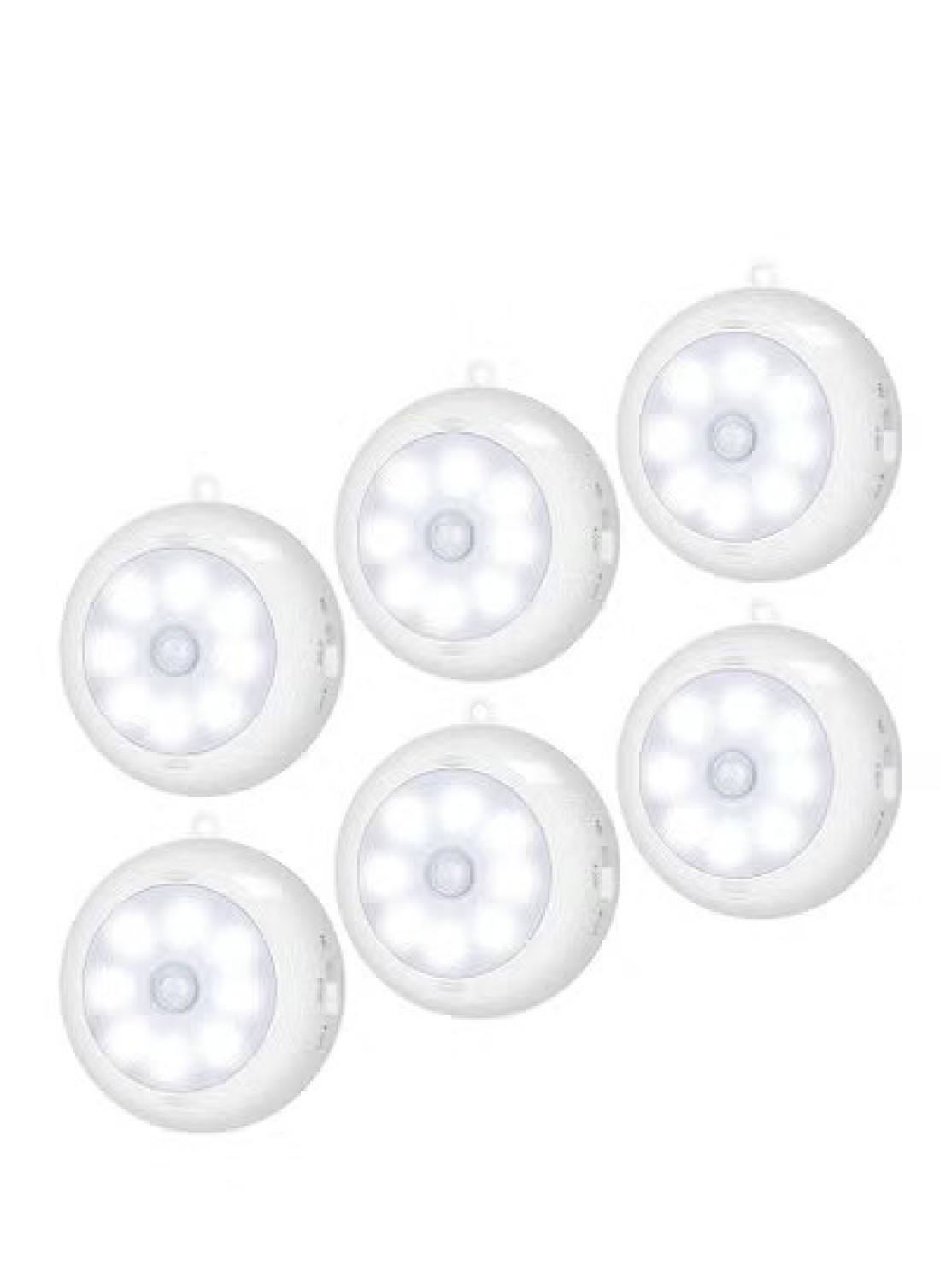 Radiotronics AA Battery Powered Lights, Motion Sensor Light Indoor, Under Cabinet Light, Battery Led Light, Closet Lights, Stick on Wireless Puck Lights for Hallway, Stairway, Basement, Kitchen