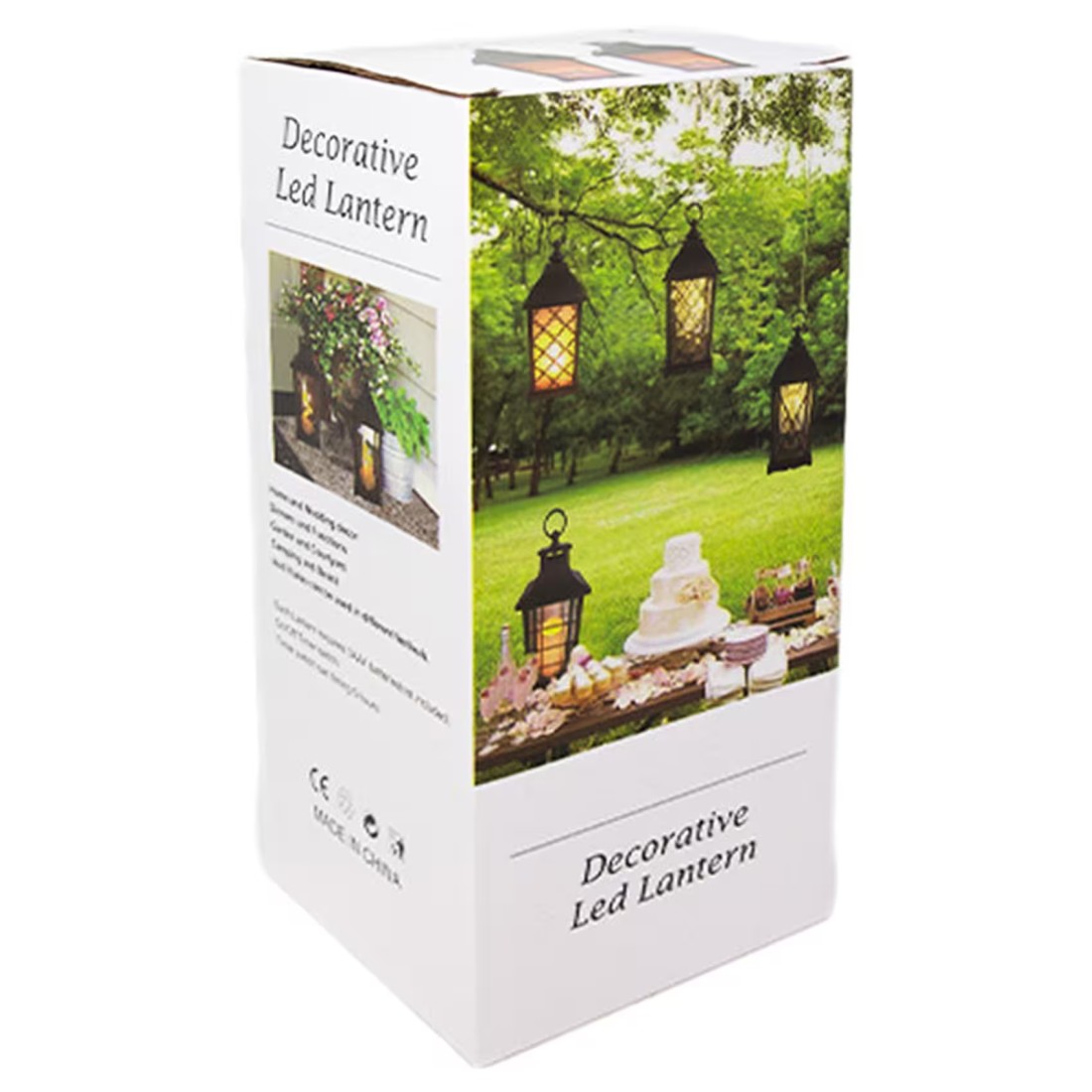 Plastic Decorative LED Lantern AD-32074-P 13x25cm