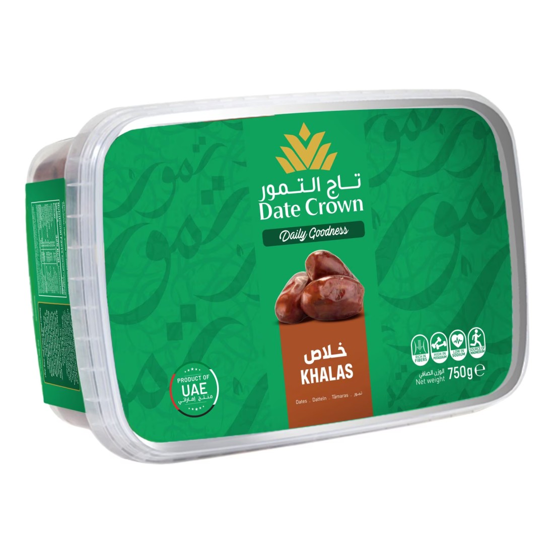 تاج التمور خلاص في حزمة تشكيل حرارية 750 غرام