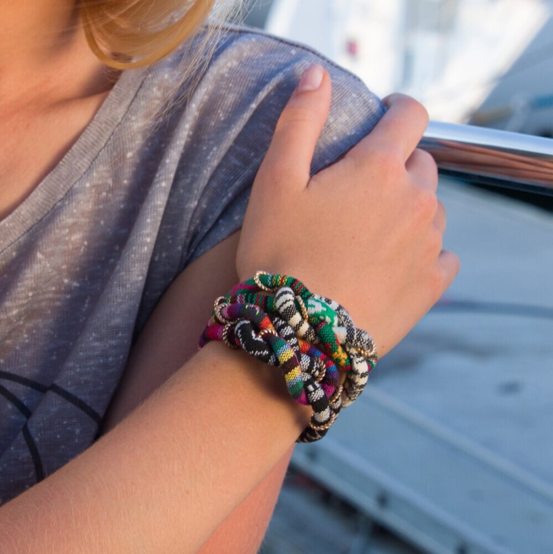 AnemosS Sailor&#39;s Knot Pink Rope Women&#39;s Bracelet