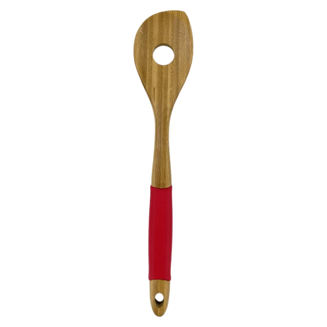 Home Pro Bamboo Slotted Spoon Red/Beige