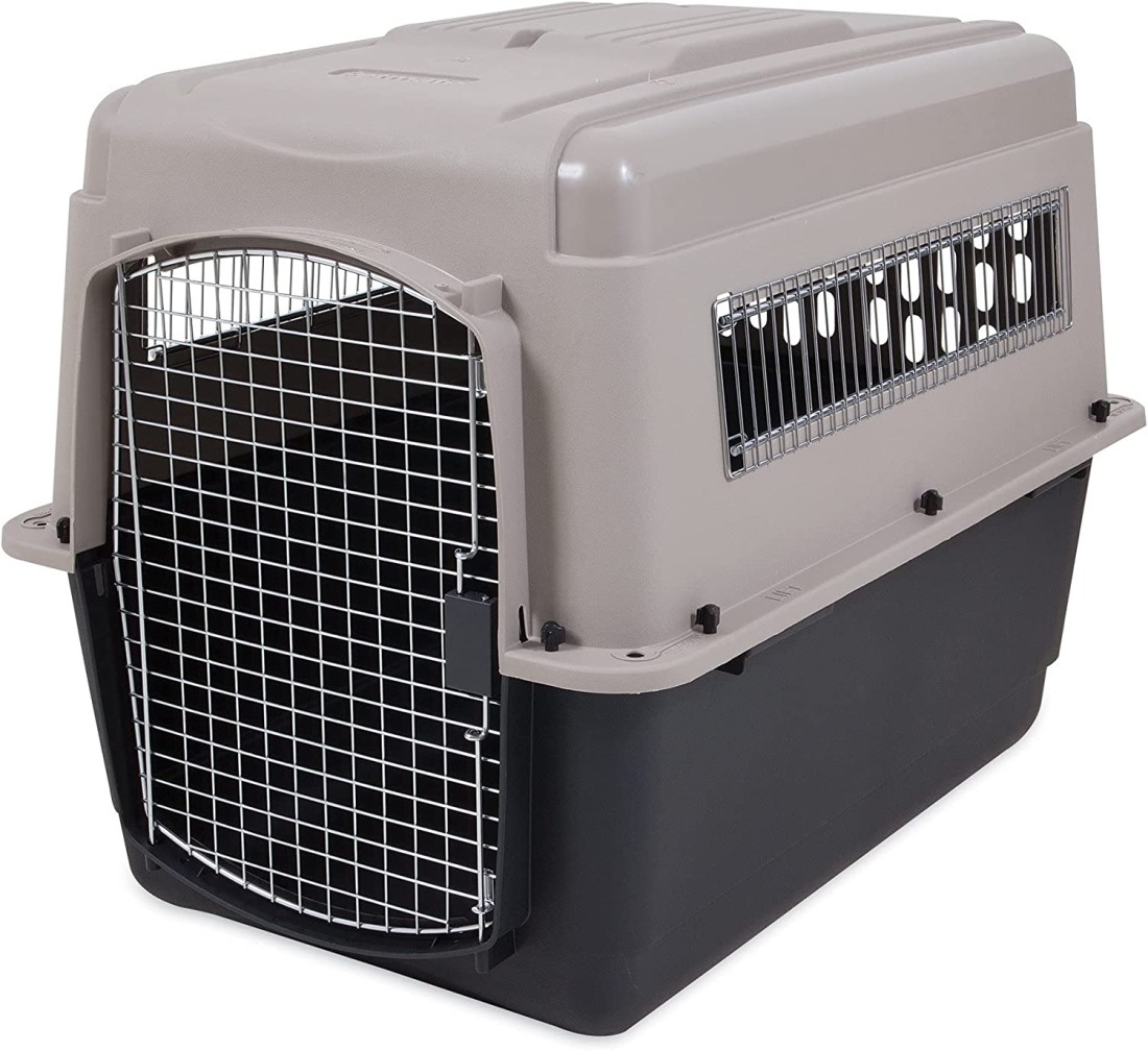 PETMATE ULTRA VARI KENNEL FASHION 36&quot; 50-70lbs ~ TAUPE &amp; BLACK