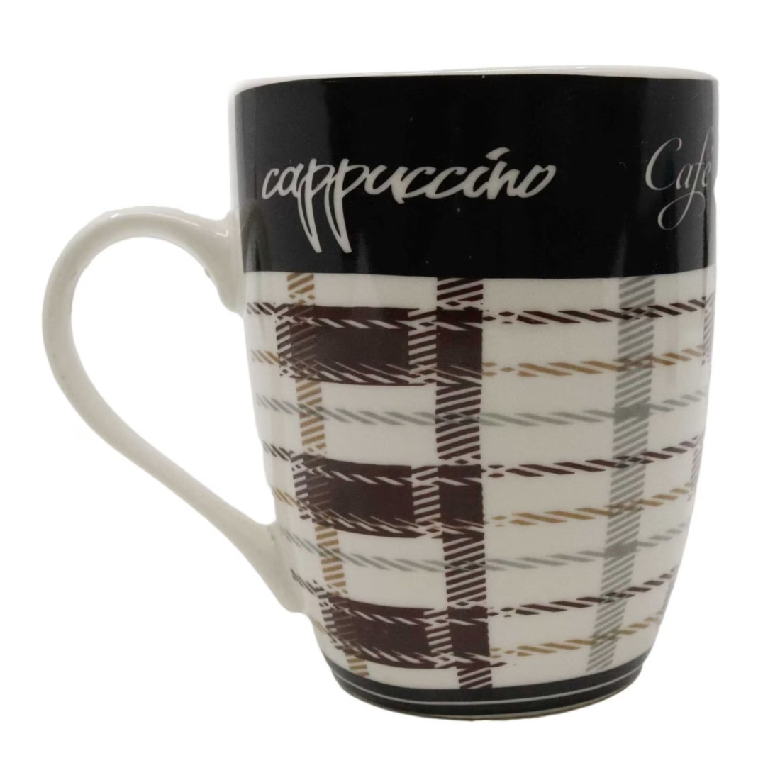 Alpha Cappuccino Printed Porcelain Coffee Mug Multicolour 414ml