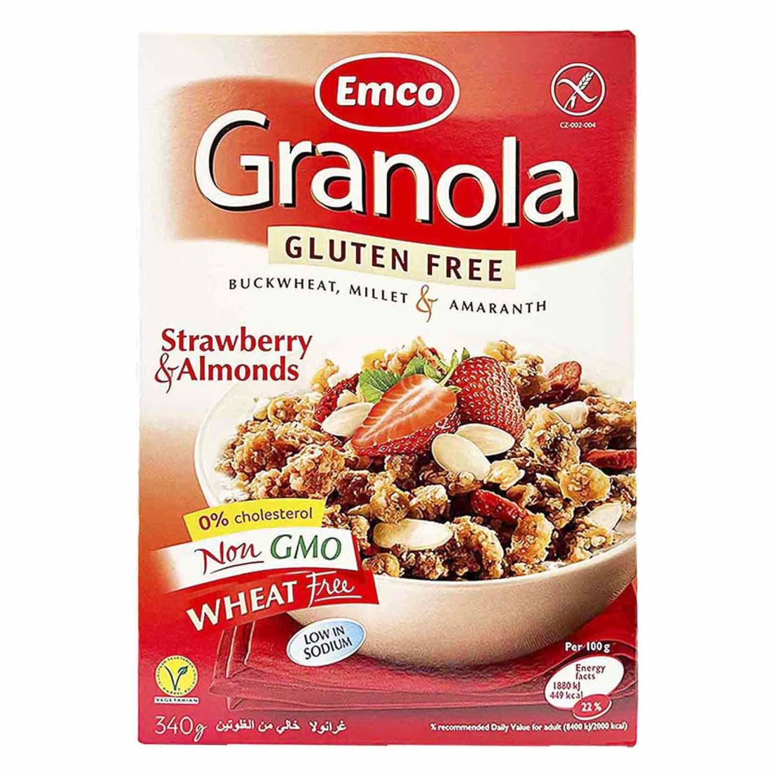 Emco Gluten-Free Strawberry And Almonds Granola 340g