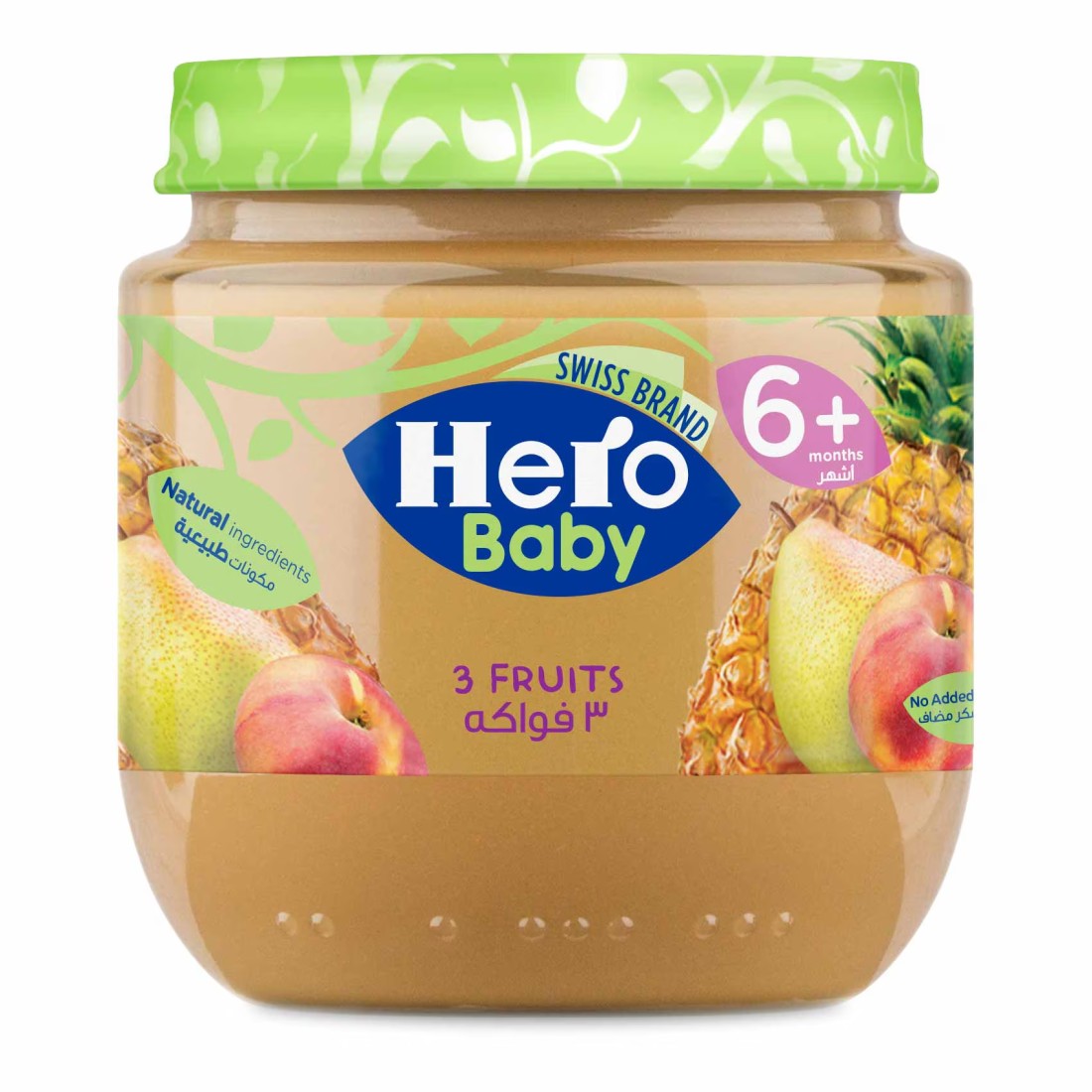 Hero Baby 3 Fruits Baby Food, 6 Months+, 130g