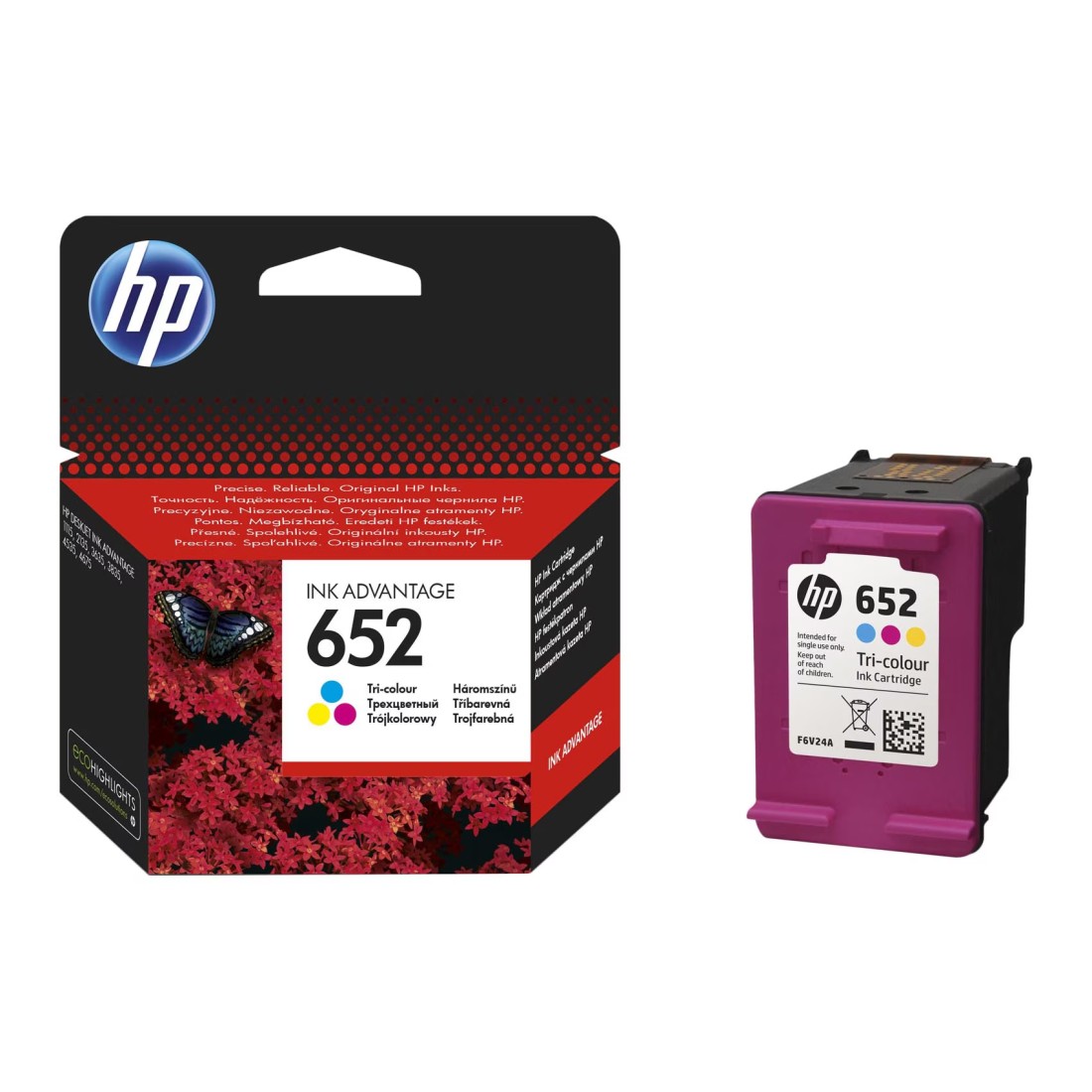 HP 652 Tri-color Original Ink Cartridge F6V24AE