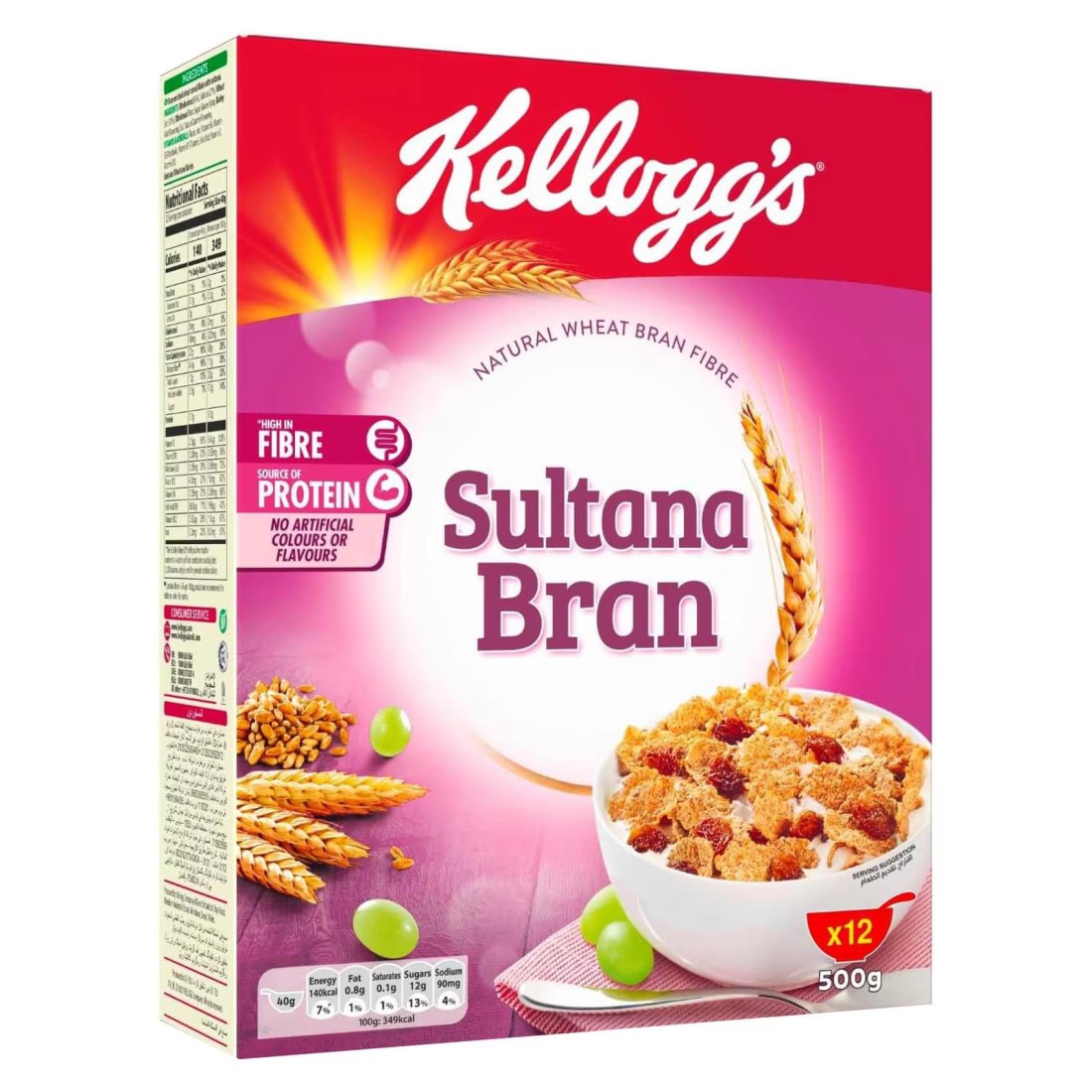 Kellogg&#39;s Sultana Bran with Raisins Cereal, 500g