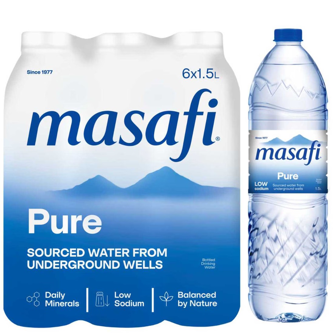 Masafi Pure Drinking Water 1.5L Pack of 6