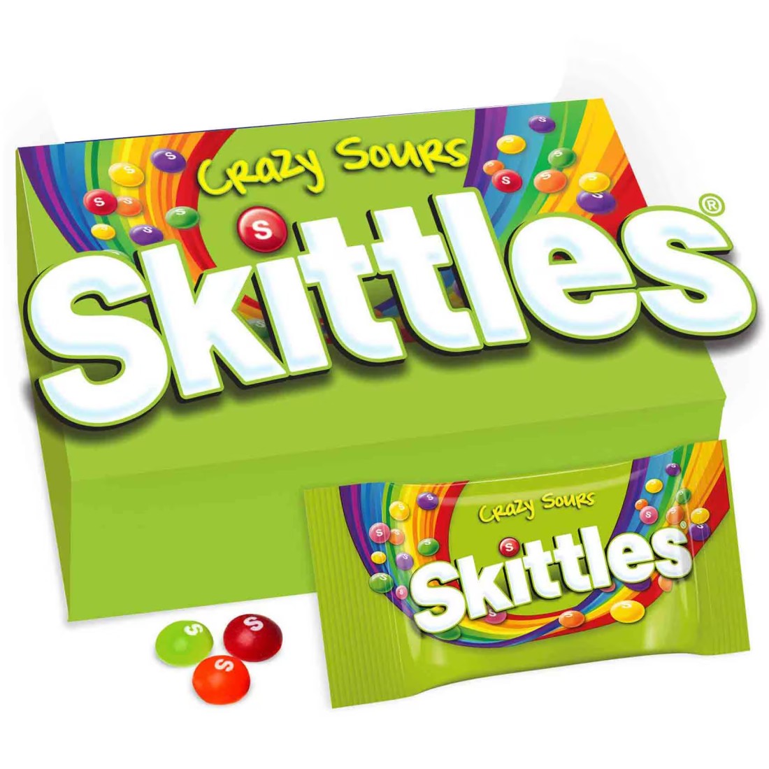 Skittles Crazy Sours Candy, 38g Pack of 14