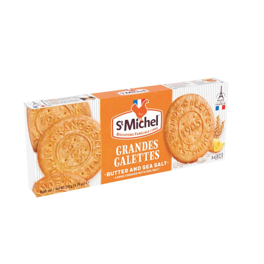 St Michel Grandes Galettes Butter with Sea Salt Cookies,150g