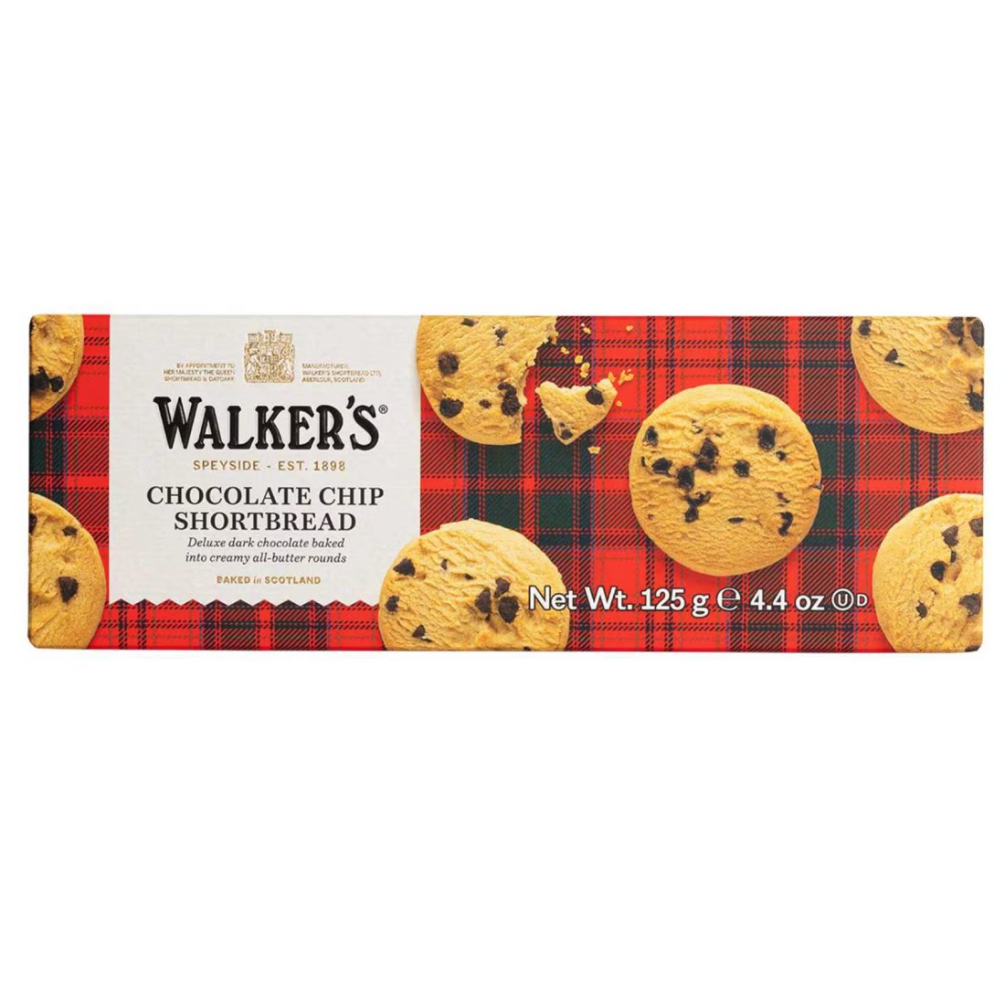 Walker&#39;s Pure Butter Chocolate Chip Shortbread, 125g