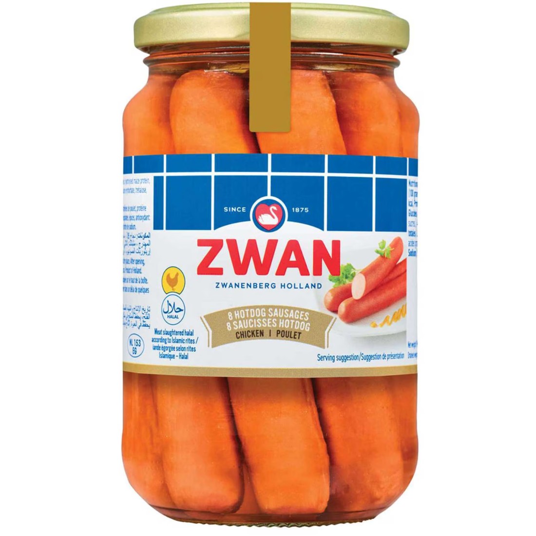 Zwan Hotdog Chicken Sausages 8 Sausages, 270g