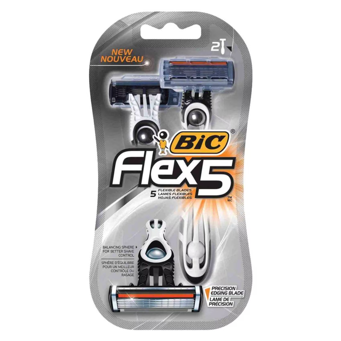 Bic Flex 5 Comfort Disposable Shaving Razor Multicolour 2 Razors
