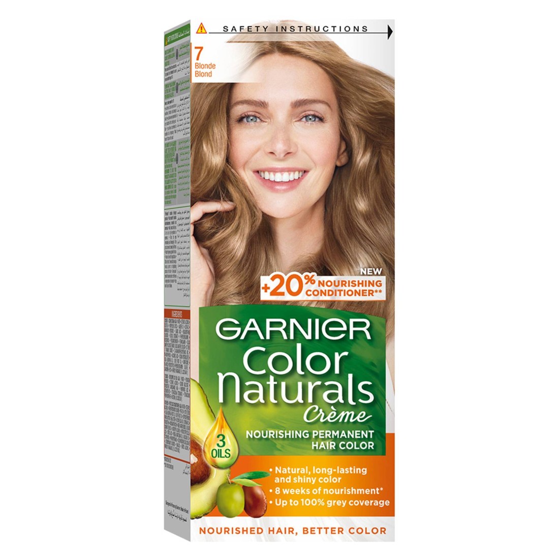 Garnier Colour Naturals Creme Nourishing Permanent Hair Colour 7 Blonde 110ml