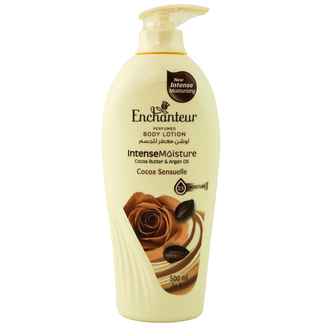 Enchanteur Perfumed Intense Moisture Cocoa Butter And Argan Oil Body Lotion 500ml