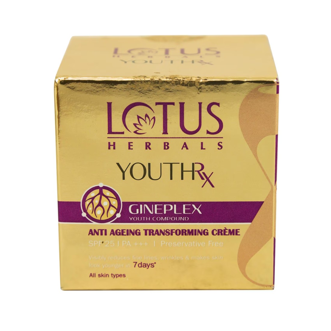 Lotus Herbals Youth Rx Anti Aging Transforming Cream SPF25 White 50g