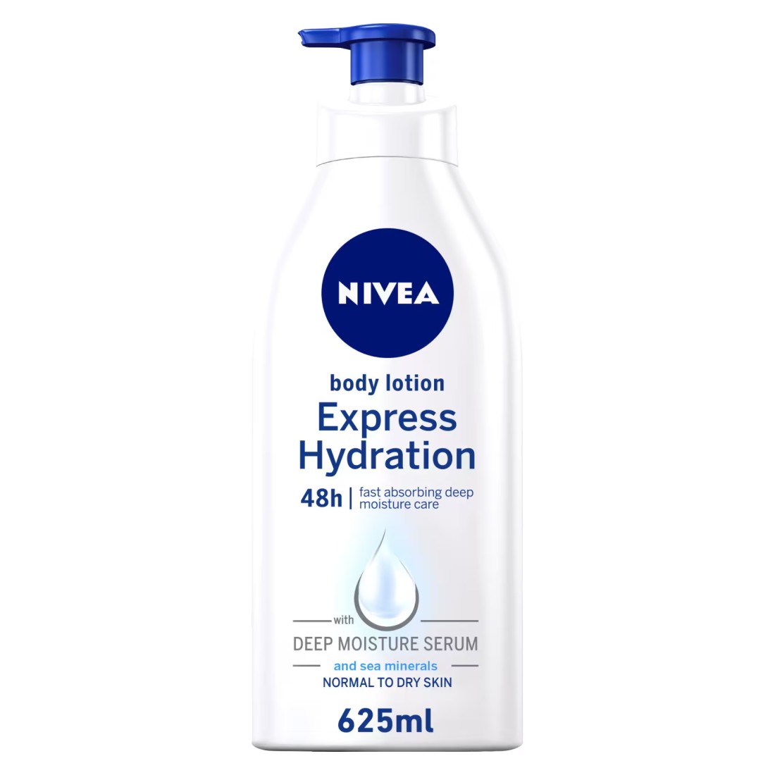NIVEA Body Lotion Normal &amp; Dry Skin Express Hydration Sea Minerals 625ml