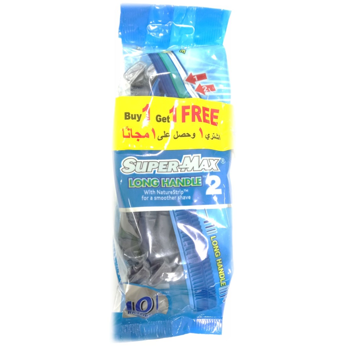 Super Max Twin Blade Short Handle Disposable Blue 20 Razors