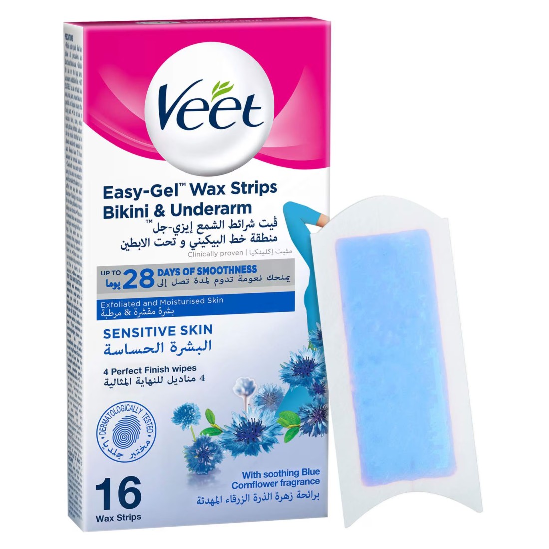 Veet Ready To Use Wax Strip For Bikini &amp; Underarms 16 PCS