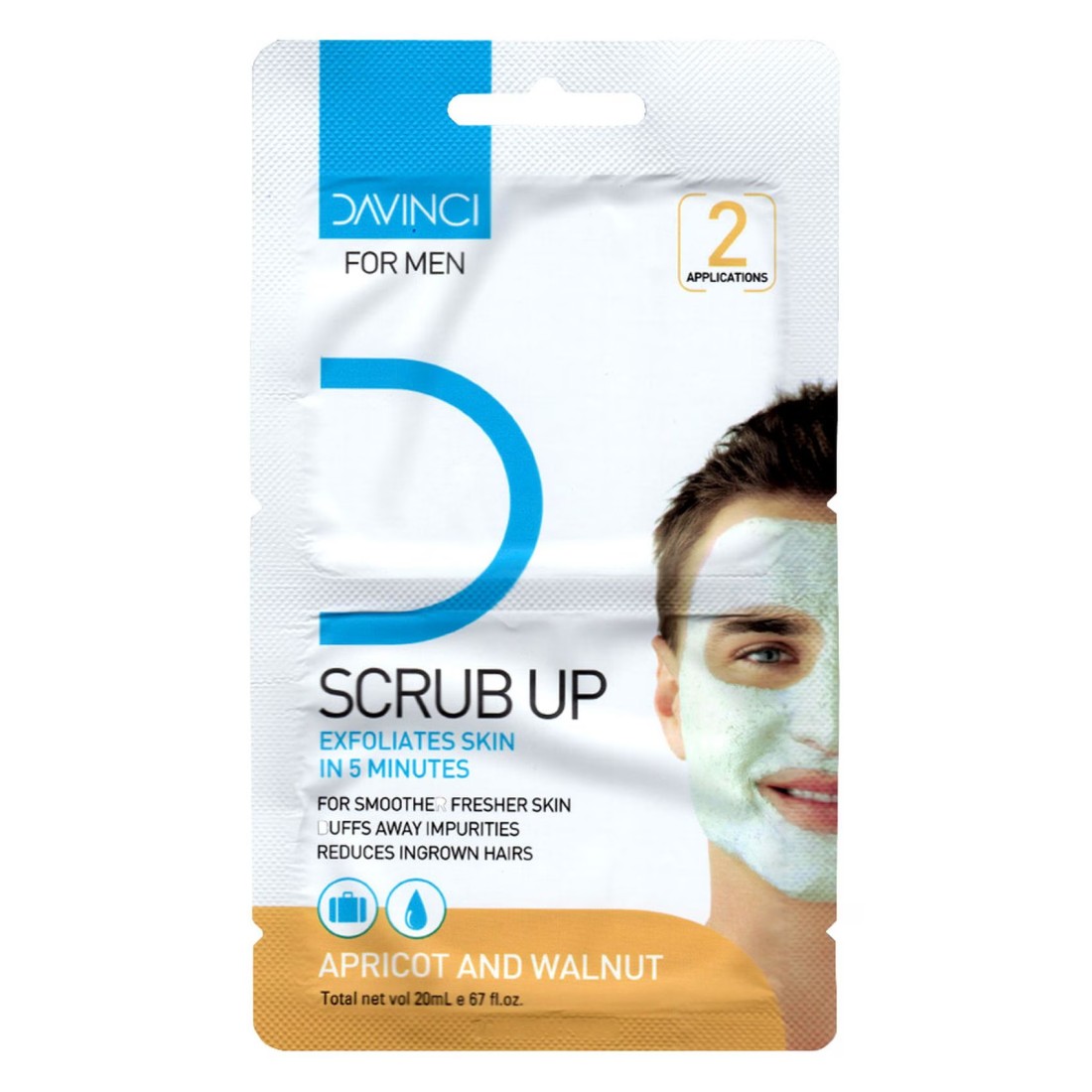 Davinci Scrub Up Face Scrub With Apricot And Walnut White 15ml